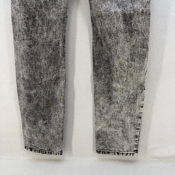 CR24 Jeans Women's 34 (18) Black Chrome Edge Acid Wash Distressed Tapered Leg - Picture 5 of 14